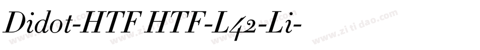Didot-HTF HTF-L42-Li字体转换